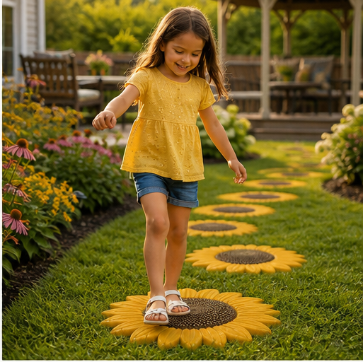 Petalcroft – Reusable Sunflower Stepping Stone Concrete Mold + 50% OFF lifestyle