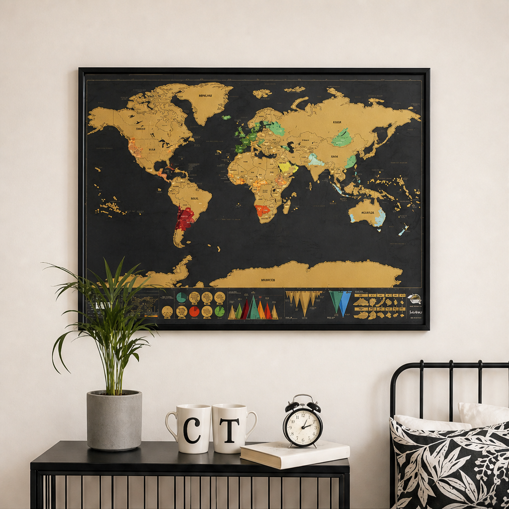 Wanderfoil – Gold Foil Scratch-Off World Map Travel Wall Art + 50% OFF lifestyle