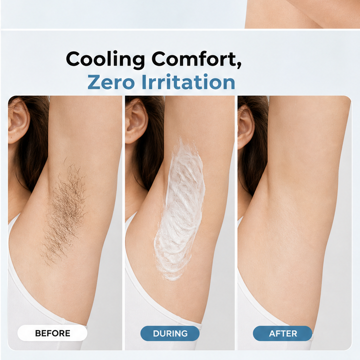 Frostelle – Ice Sensation Dual Hair Removal Cream for Underarms &amp; Bikini + 1+1 FREE features