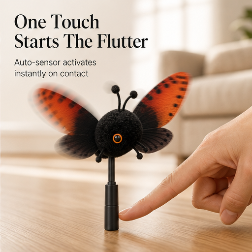 Flutterbeau – Auto-Flutter Sensor Butterfly Interactive Cat Toy + 50% OFF detail