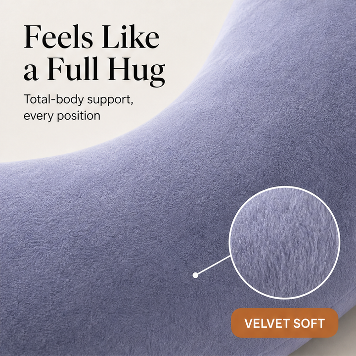 Cradleluxe – Full-Body Curve Support Pillow with Washable Cover + 50% OFF features