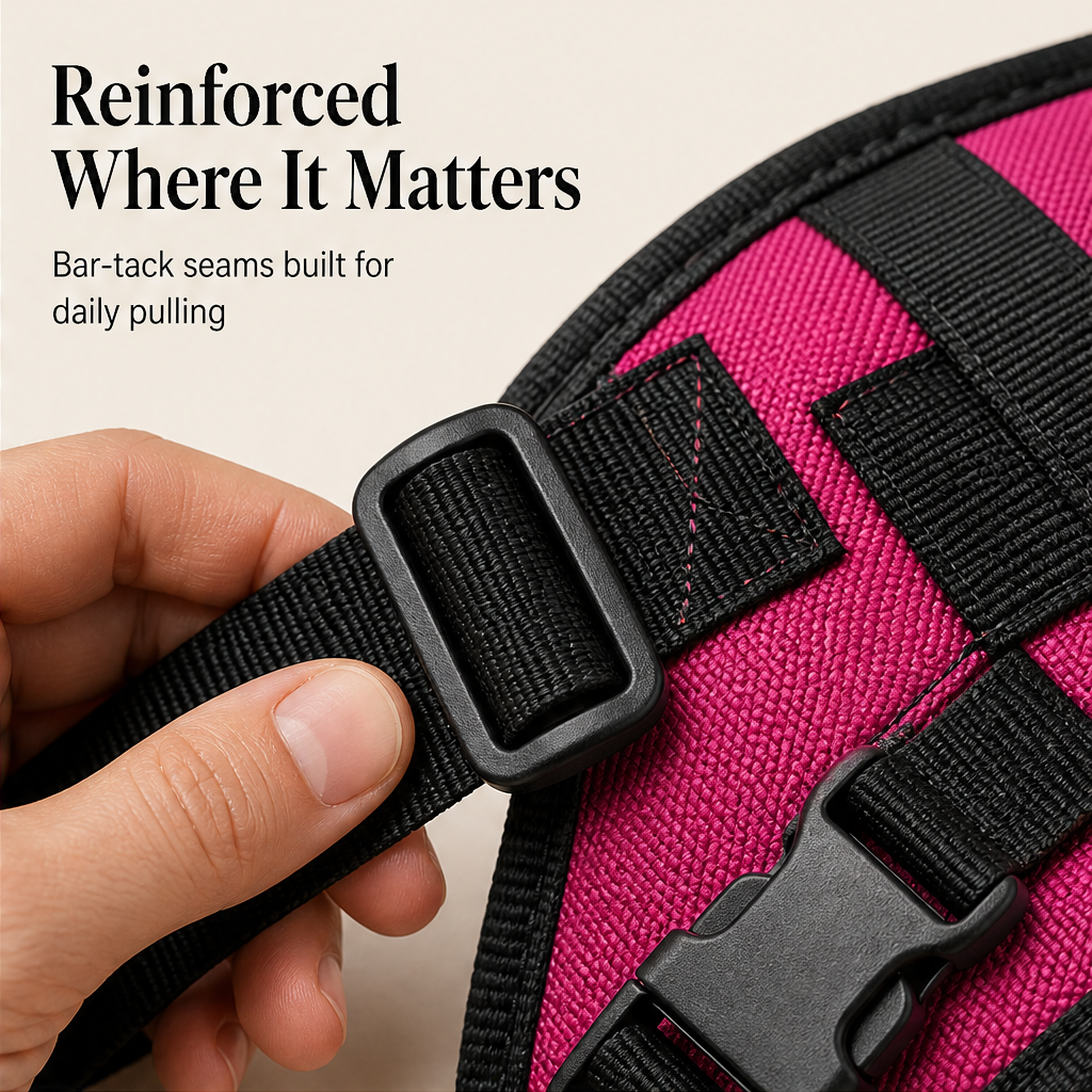 Steadfang – Reinforced Oxford Fabric Dog Harness Vest with Grab Handle + 50% OFF detail