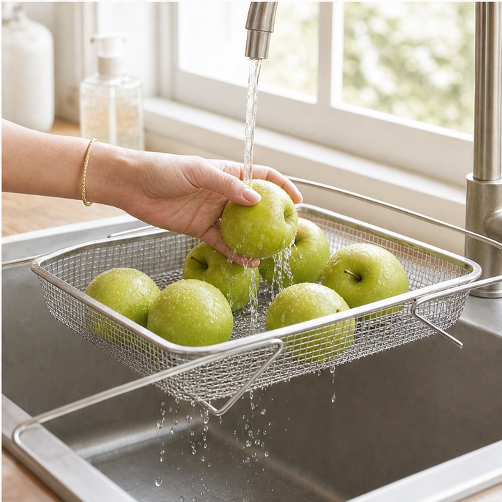 RailBasket – Expandable Stainless Steel Over Sink Dish Drying Rack + 50% OFF lifestyle