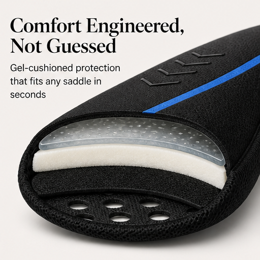 CushRide – Shock-Absorbing Gel Bike Saddle Cover detail
