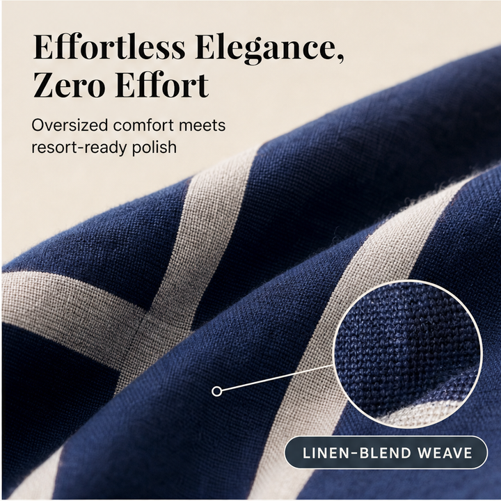 Linalour – Breathable Grid-Print Shirt &amp; Wide-Leg Pants Set + 50% OFF features
