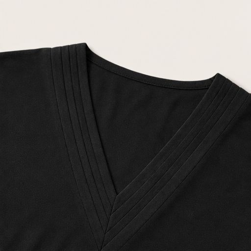 Pleatholm – Pleated V-Neck Batwing Sleeve Dress detail