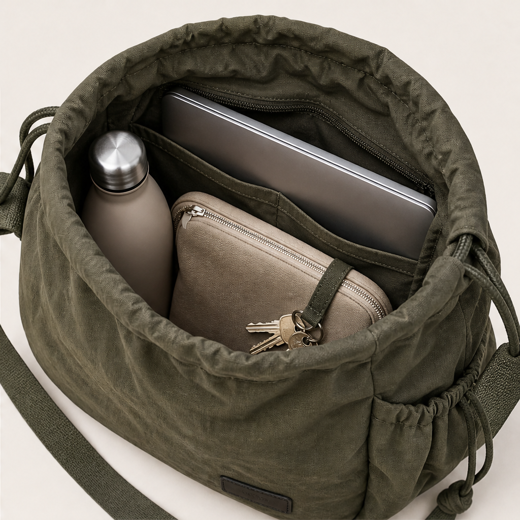 Rovena – 3-Way Convertible Drawstring Tote Backpack + 50% OFF detail