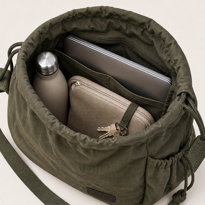 Rovena – 3-Way Convertible Drawstring Tote Backpack + 50% OFF detail
