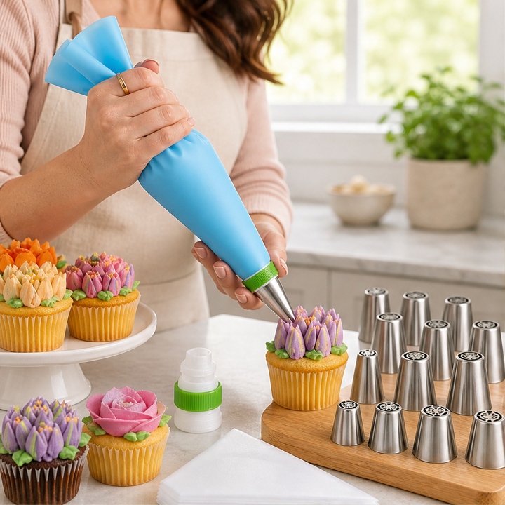 Petalworks – One-Squeeze Russian Piping Tips 27-Piece Baking Set + 50% OFF lifestyle