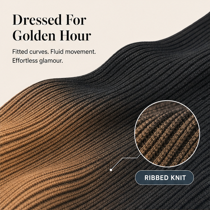 Sablecroft – Ombre Ribbed Knit Fitted Mermaid Midi Dress + 50% OFF features