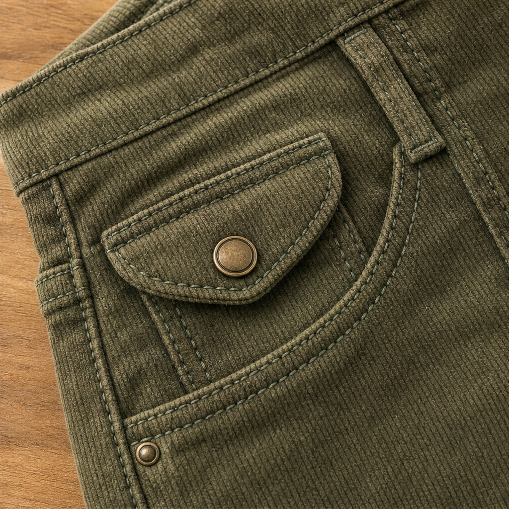Verdelane – Stretch Slim Fit Corduroy-Style Jeans + 50% OFF detail