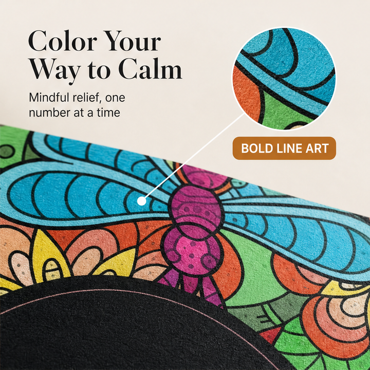 Calmshade – Bold Line-Art Color-by-Number Coloring Bundle for Adults + 50% OFF features