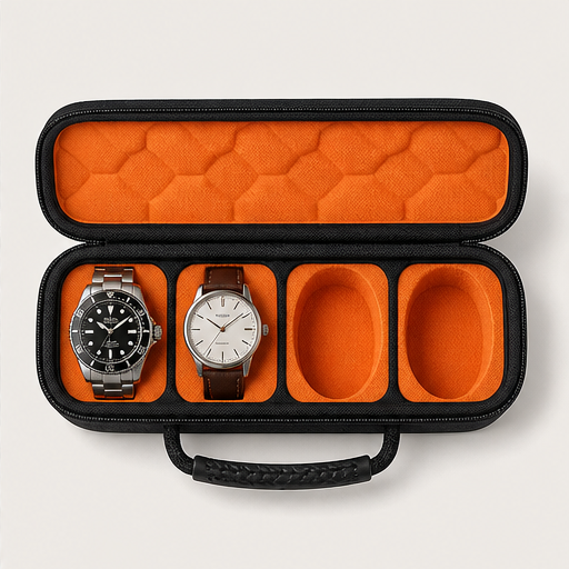Casewick – Hard-Shell 4-Slot Watch Travel Case + 50% OFF detail