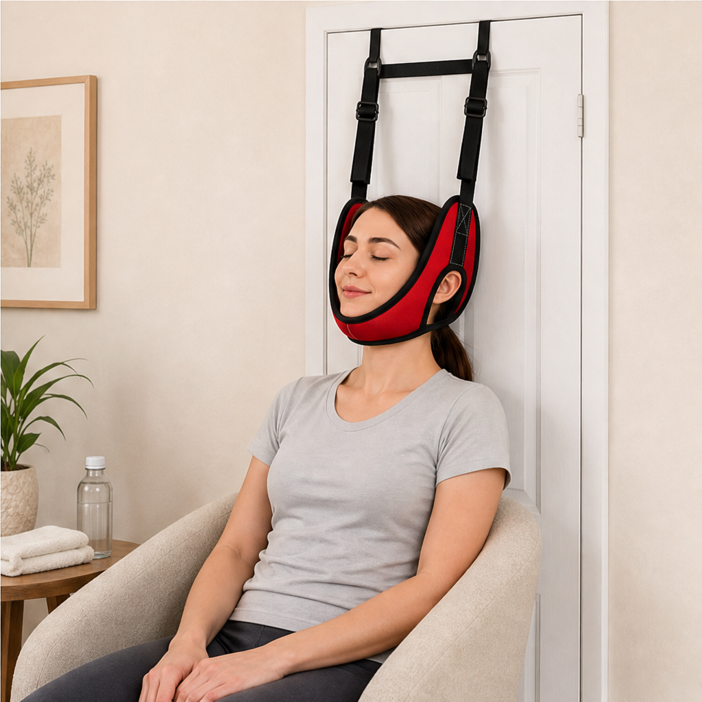 Cervalign – Adjustable Over-Door Cervical Traction Neck Cushion + 50% OFF lifestyle