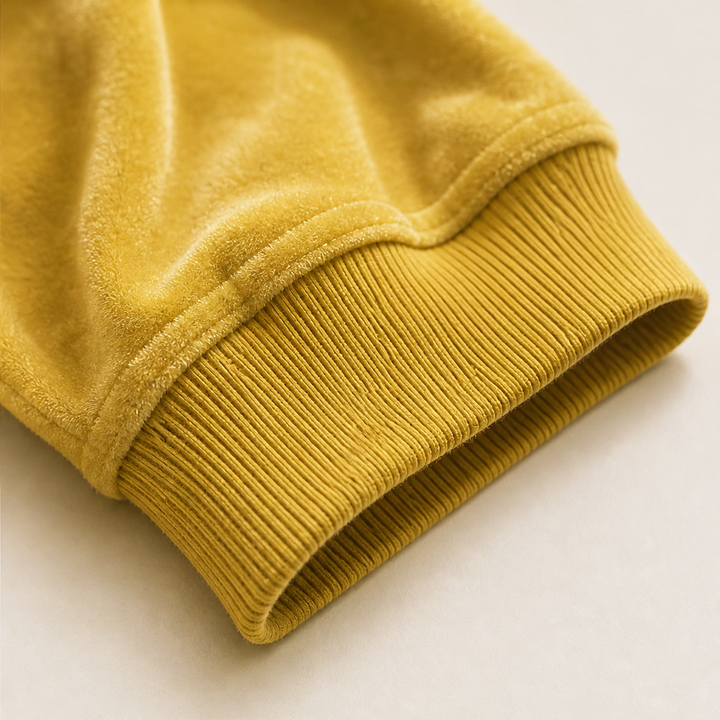 Plushwick – Oversized Velour Drawstring Hoodie with 3/4 Sleeves + 50% OFF detail