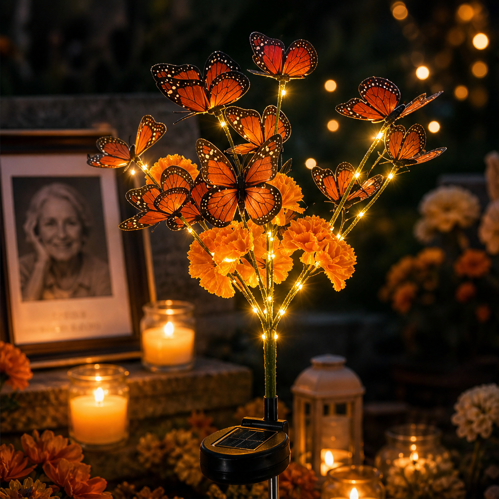 Amberwick – Solar Marigold &amp; Butterfly Memorial Garden Light + 50% OFF lifestyle