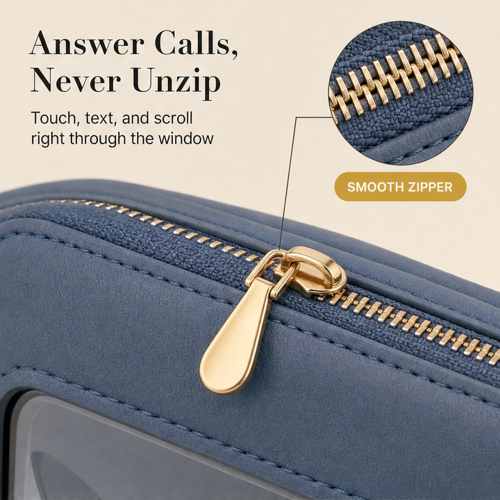 Clairpoche – Touchscreen Window Crossbody Phone Wallet + 50% OFF features