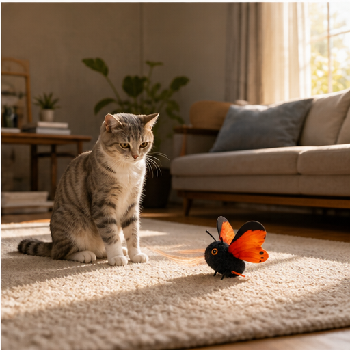 Flutterlure – Motion-Sensing Flapping Butterfly Interactive Cat Toy lifestyle