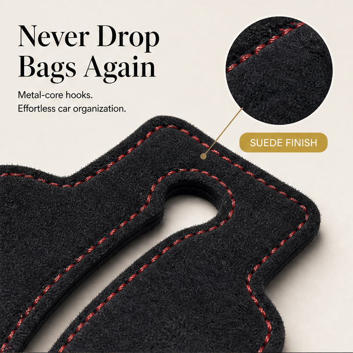 Backseat Foundry – Steel-Core Dual Hook Car Headrest Organizer + 50% OFF features