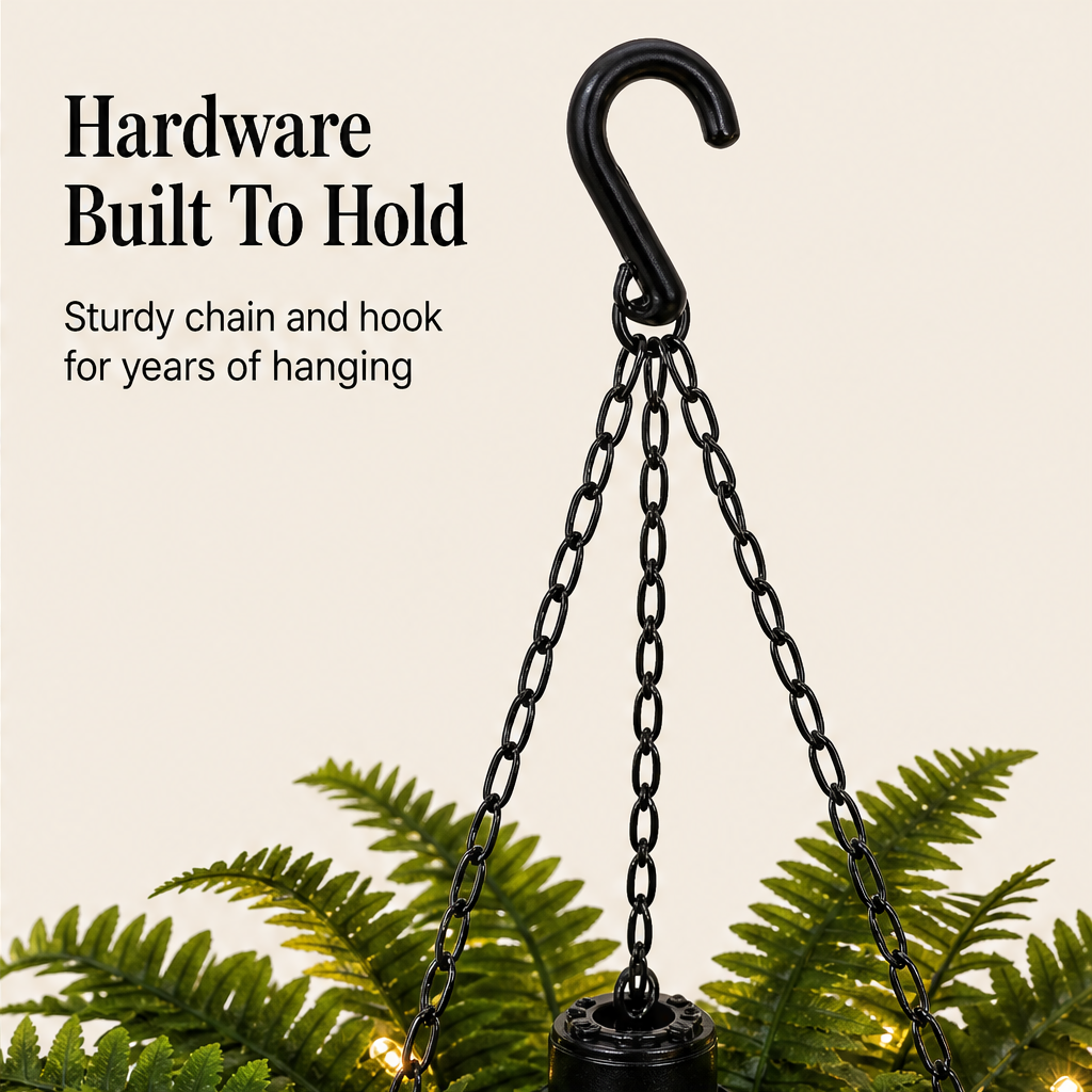 Fernglow – Lit Boston Fern, No Watering Hanging Plant + 50% OFF detail
