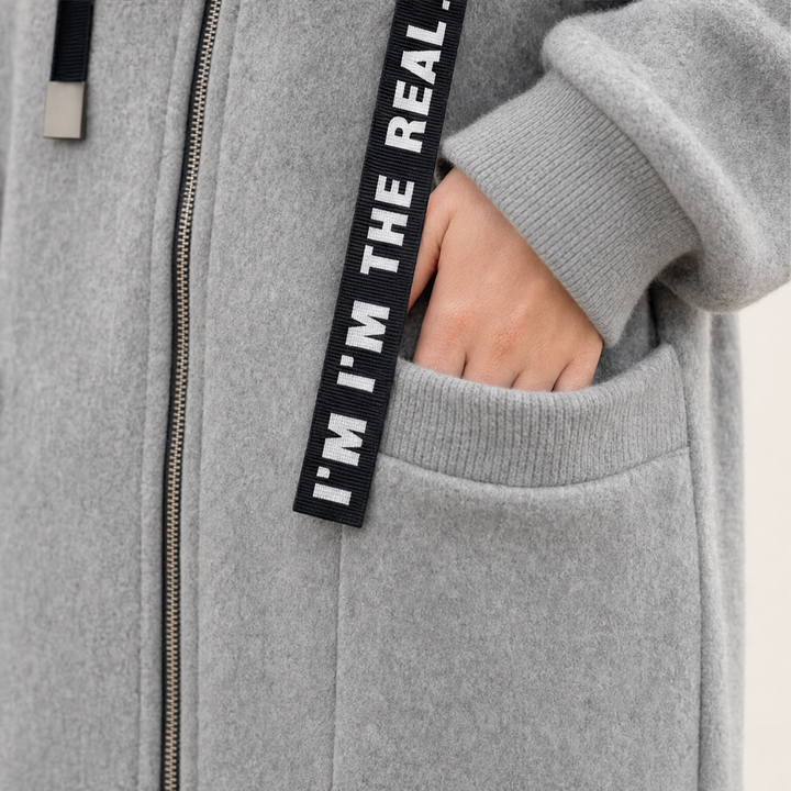 Willowdale – Longline Hooded Fleece Coat with Deep Pockets + 50% OFF detail