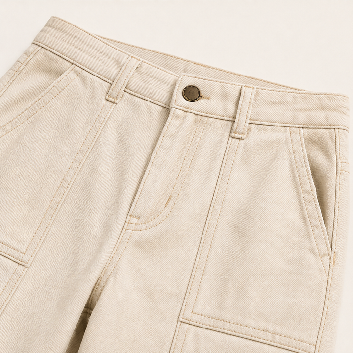 Vertaline – Tailored Straight-Leg Reinforced Seam Trousers + 50% OFF detail