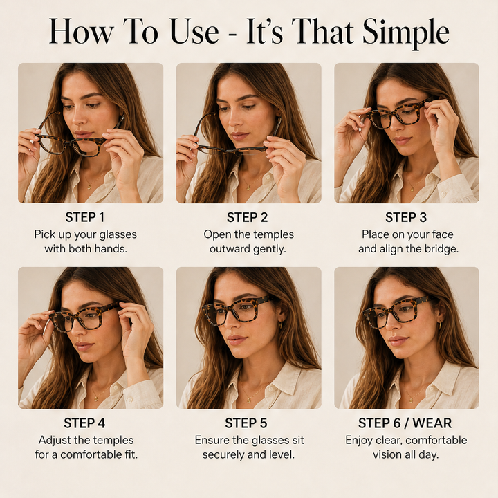 Amberloe – Blue Light Blocking Oversized Square Reading Glasses + 50% OFF detail