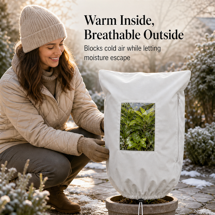 Frostshield – Breathable Zip-Up Winter Cover for Shrubs and Potted Trees + 50% OFF features