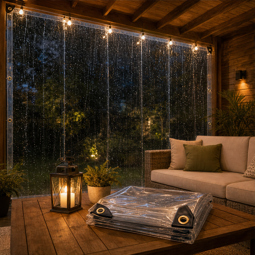Clearguard – Heavy-Duty 14 Mil Clear PVC Weatherproof Tarp + 50% OFF lifestyle