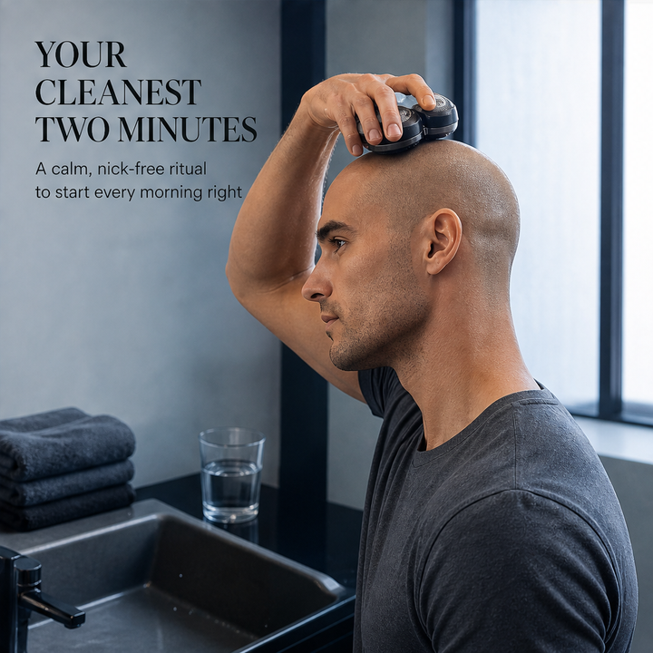 Shearlon – 6-Blade Floating Head Rechargeable Head Shaver + 50% OFF features
