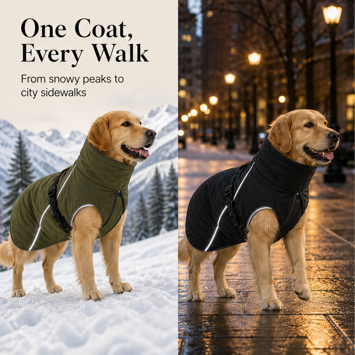 Thermapaw – Waterproof Cotton-Padded Winter Coat for Medium &amp; Large Dogs + 50% OFF detail