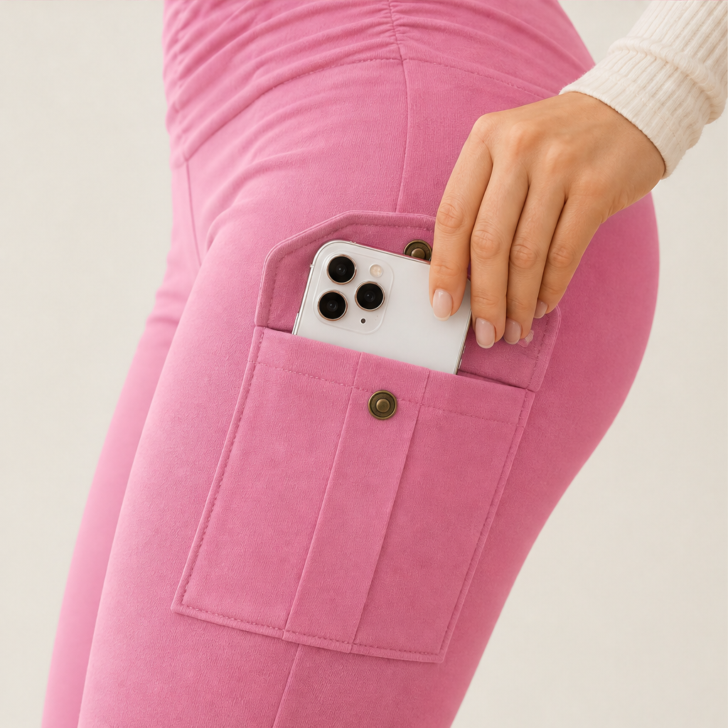 Flarelyn – High-Waist Flare Cargo Pocket Yoga Pants + 50% OFF detail