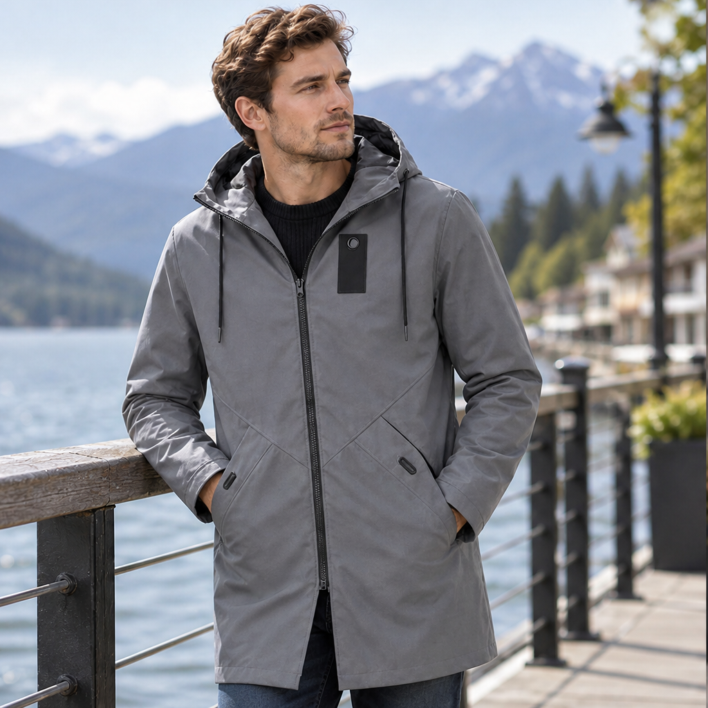 Marlowick – Water-Repellent Hooded Mid-Length Coat + 50% OFF features