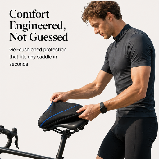 CushRide – Shock-Absorbing Gel Bike Saddle Cover detail