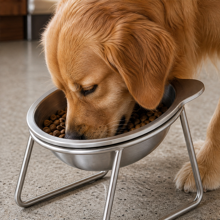 TiltEase – 15° Tilted Elevated Anti-Vomit Stainless Steel Feeding Bowl + 50% OFF lifestyle