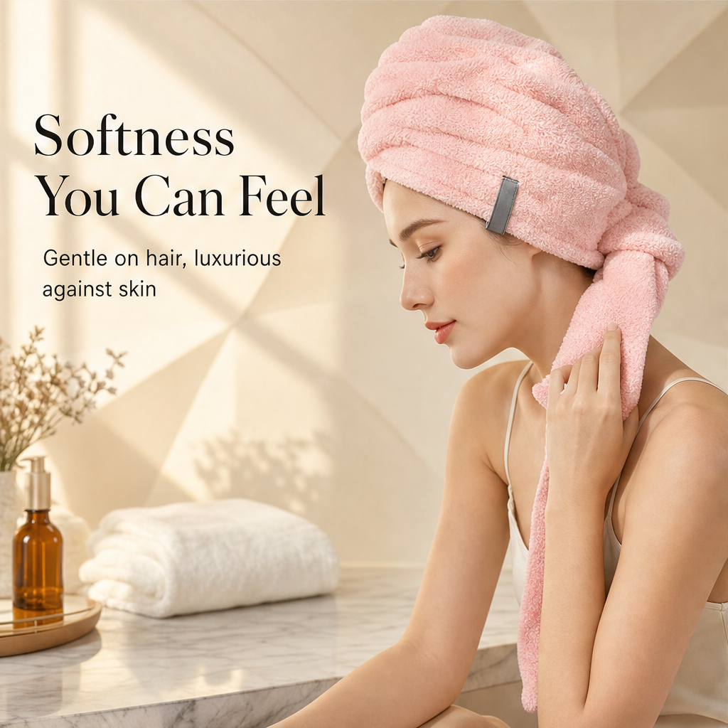 Wrapdry – Fast-Absorbing Secure-Band Hair Towel + 50% OFF features