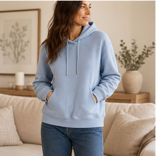 Wrenfold – Soft Jersey Knit Drawstring Hoodie with Front Pockets + 50% OFF features
