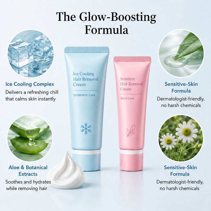 Frostelle – Ice Sensation Dual Hair Removal Cream for Underarms &amp; Bikini + 1+1 FREE detail