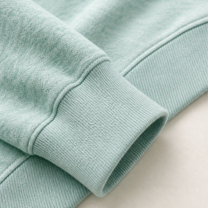 Wavella – Scalloped Hem Oversized Crew Sweatshirt + 50% OFF detail