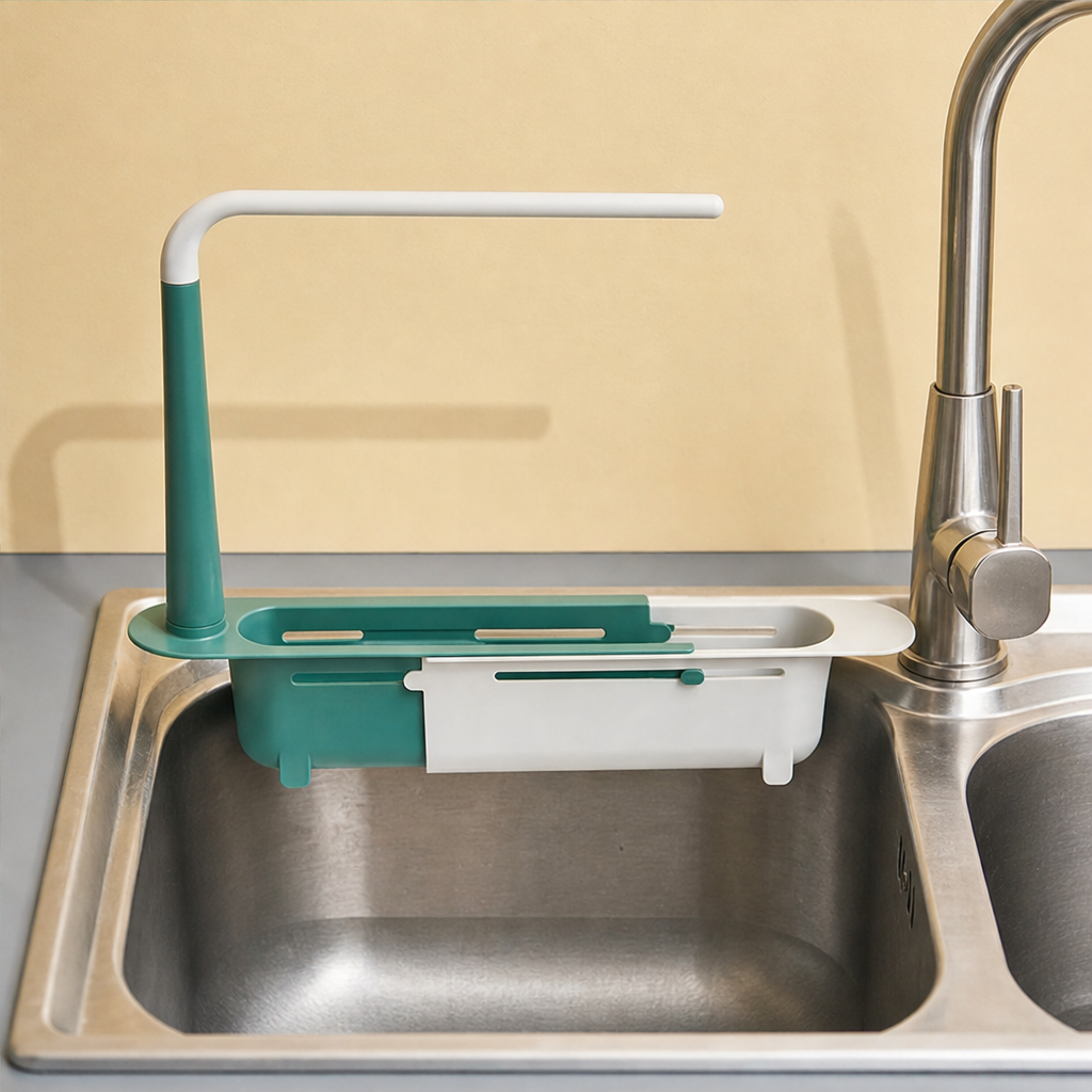 SinkCraft – Adjustable Telescopic Sink Storage Rack with Drain &amp;amp; Towel Bar + 50% OFF lifestyle