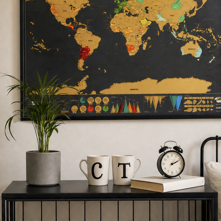 Wanderfoil – Gold Foil Scratch-Off World Map Travel Wall Art + 50% OFF lifestyle