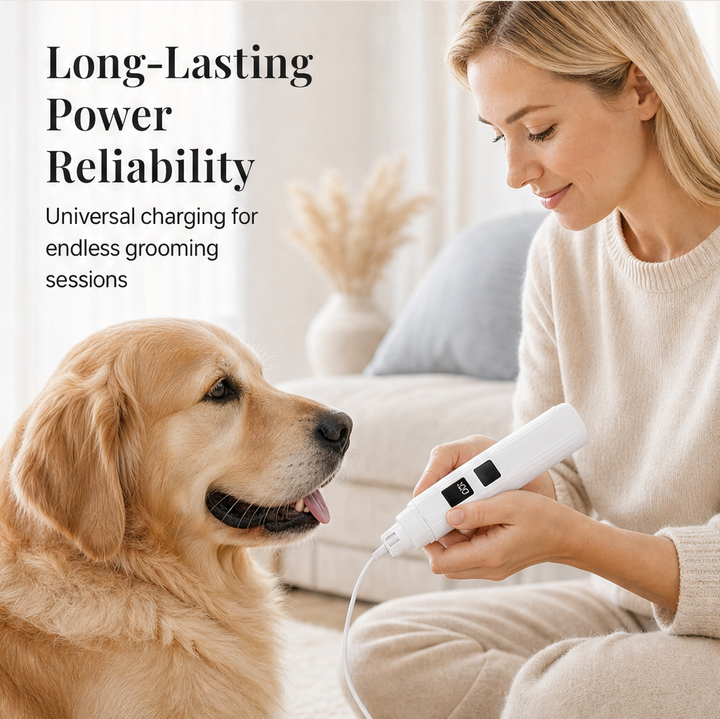 Pawsera – Whisper-Quiet Painless Electric Pet Nail Grinder + 50% OFF features