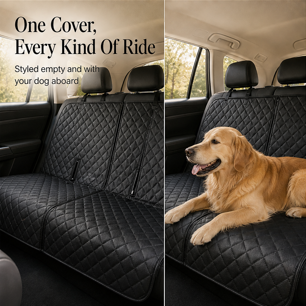 Kernow – Waterproof Split-Zip Foldable Dog Car Seat Cover + 50% OFF detail
