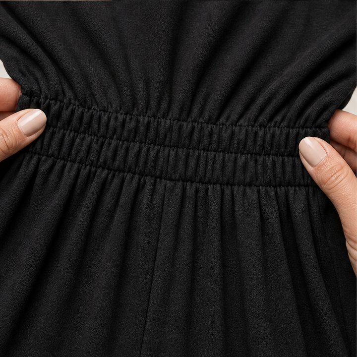 Verawide – Square-Neck Ruched-Waist Wide-Leg Jumpsuit + 50% OFF detail