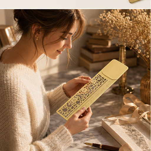 Purrline – 2-in-1 Brass Cat Bookmark &amp; Ruler + 1+1 FREE features