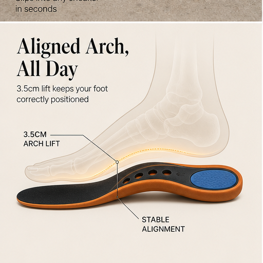 Archwick – Anti-Twist Arch Support Insoles for All-Day Comfort detail