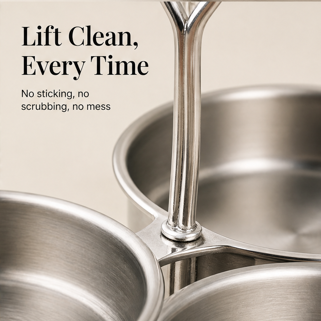 Yolkcraft – 304 Stainless Steel 3-Cup Egg Steamer with Lift Handle + 50% OFF features