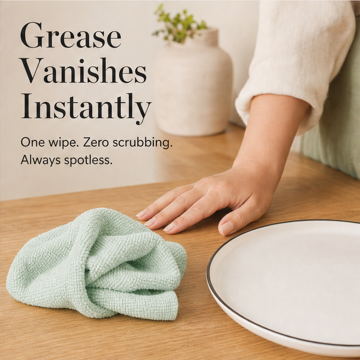 Wispure – Ultra-Fine Fiber Reusable Cleaning Cloths (20-Pack) + 1+1 FREE lifestyle