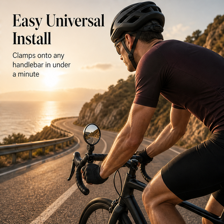 ClearTrail – 360° Rotating Tool-Free Bike Rearview Mirror + 50% OFF features