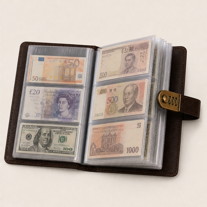 Lockfold – Combination Lock, 100-Slot Currency Collector Album + 50% OFF detail